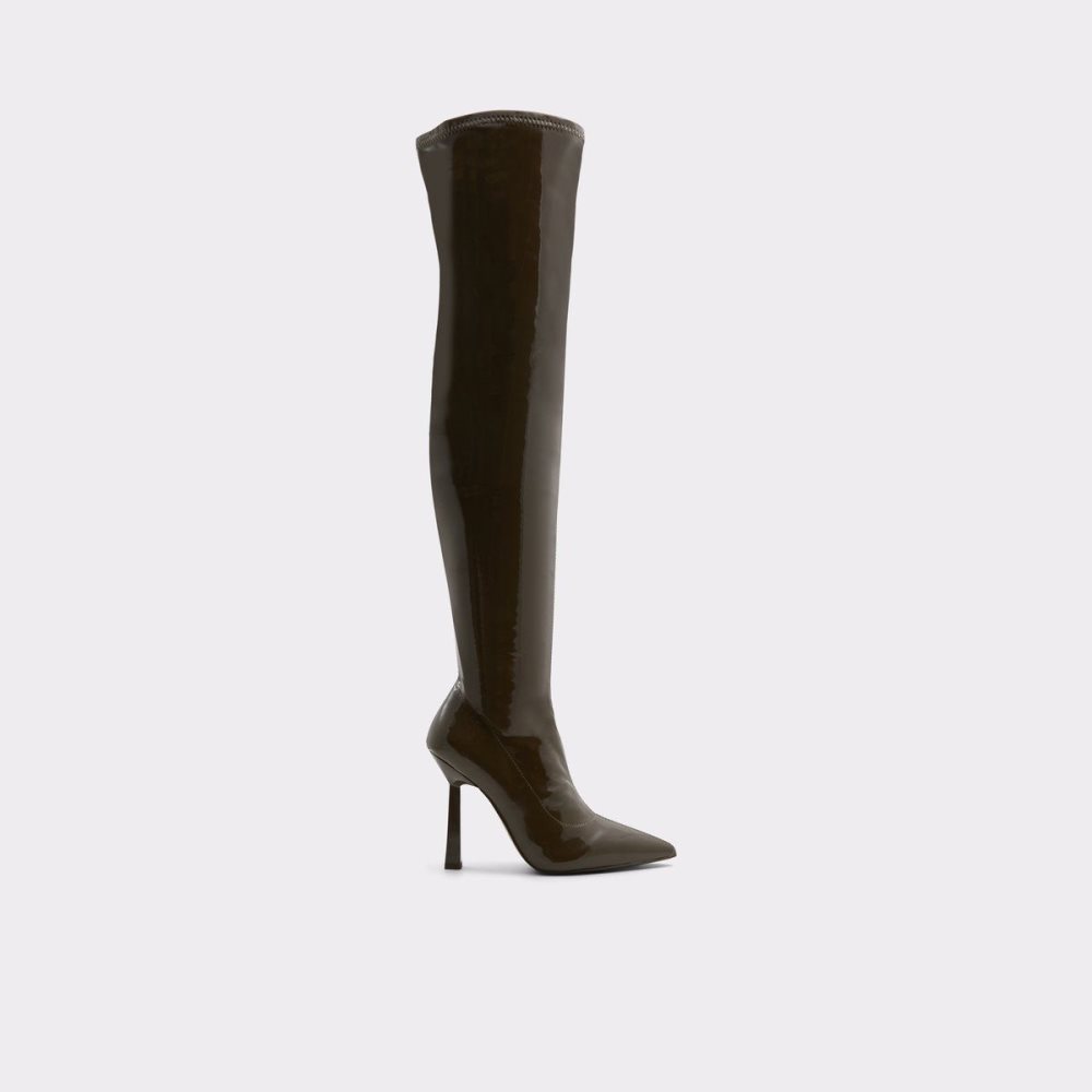 Női Aldo Nella Over-the-knee boot Csizma Khaki | 095-CYXIJT