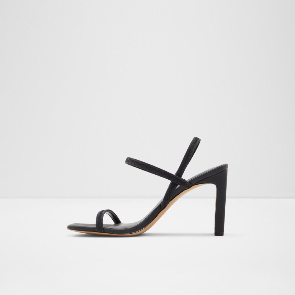 Női Aldo Okurr Strappy heeled sandal Blokk Sarkú Cipő Fekete | 762-BJLWNF