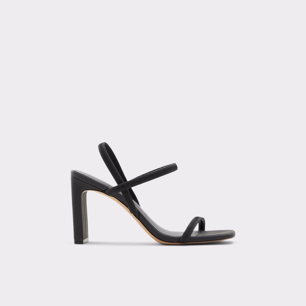 Női Aldo Okurr Strappy heeled sandal Blokk Sarkú Cipő Fekete | 762-BJLWNF