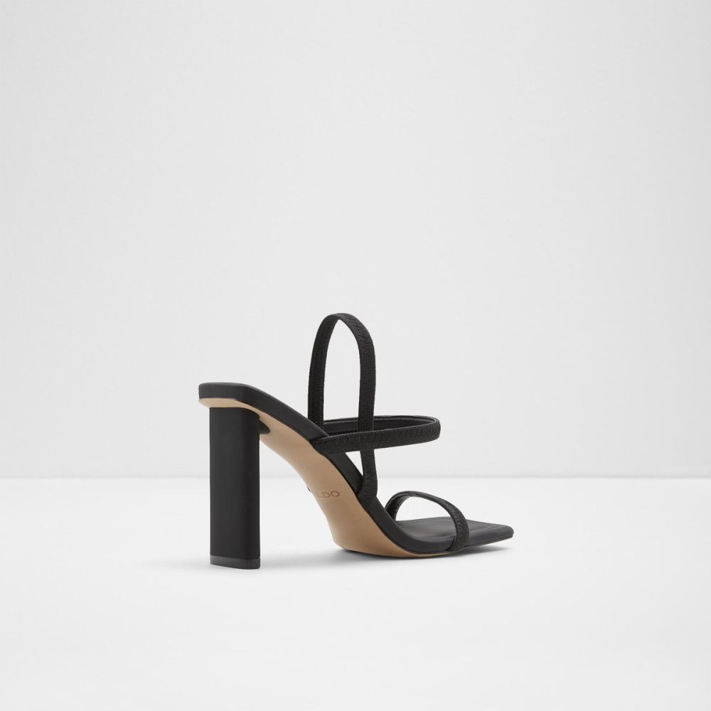 Női Aldo Okurra Strappy heeled sandal Blokk Sarkú Cipő Fekete | 683-RDUPFO