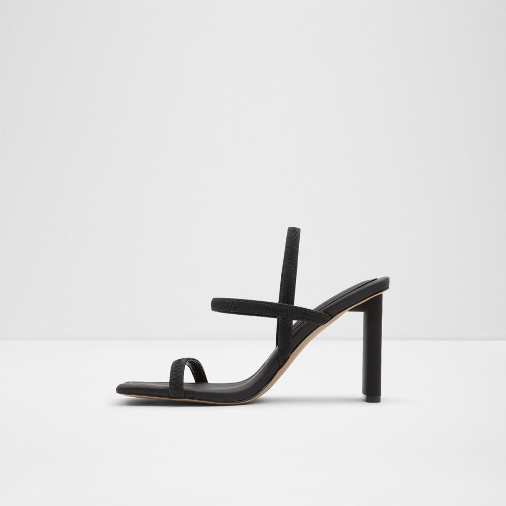 Női Aldo Okurra Strappy heeled sandal Blokk Sarkú Cipő Fekete | 683-RDUPFO