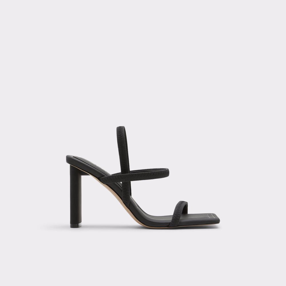 Női Aldo Okurra Strappy heeled sandal Blokk Sarkú Cipő Fekete | 683-RDUPFO