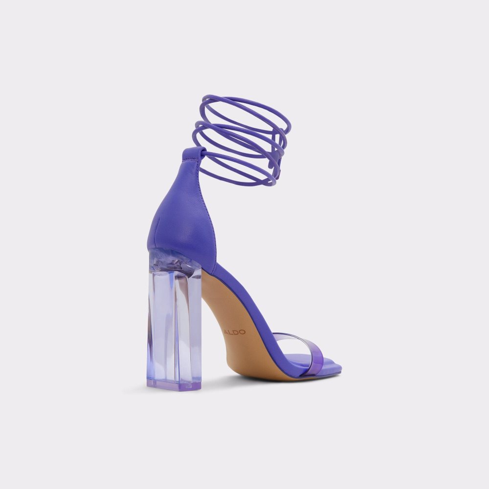 Női Aldo Onardonita Heeled sandal Blokk Sarkú Cipő Világos Lila | 594-MOIWQC
