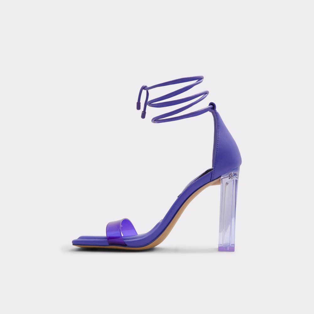 Női Aldo Onardonita Heeled sandal Blokk Sarkú Cipő Világos Lila | 594-MOIWQC