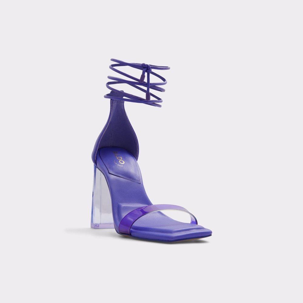 Női Aldo Onardonita Heeled sandal Blokk Sarkú Cipő Világos Lila | 594-MOIWQC