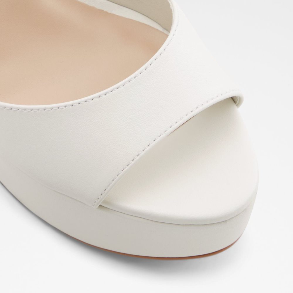 Női Aldo Posh High heel sandal - Block heel Platform Cipő Fehér | 316-LYSBQH