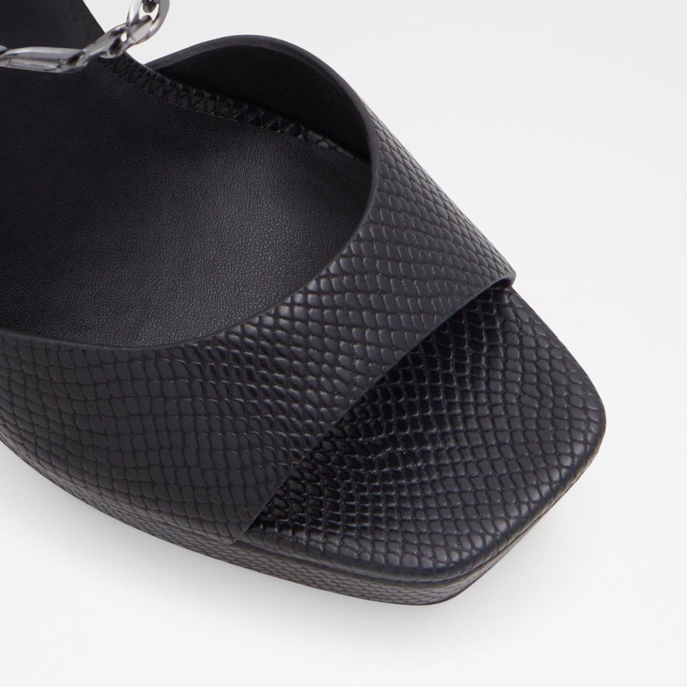 Női Aldo Prisilla Heeled sandal - Stiletto heel Platform Cipő Fekete | 537-LNCEZT