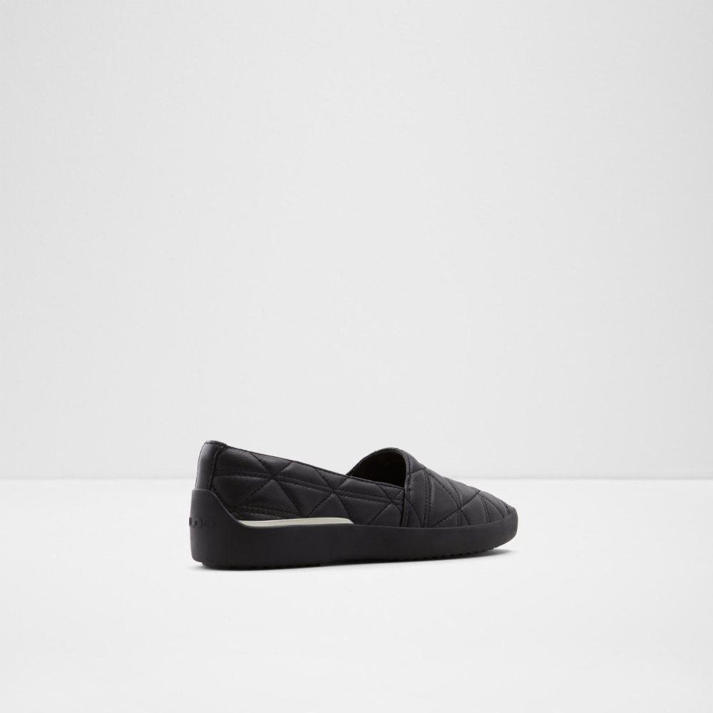 Női Aldo Quilten Slip on Loafers Fekete | 238-NXBRTC