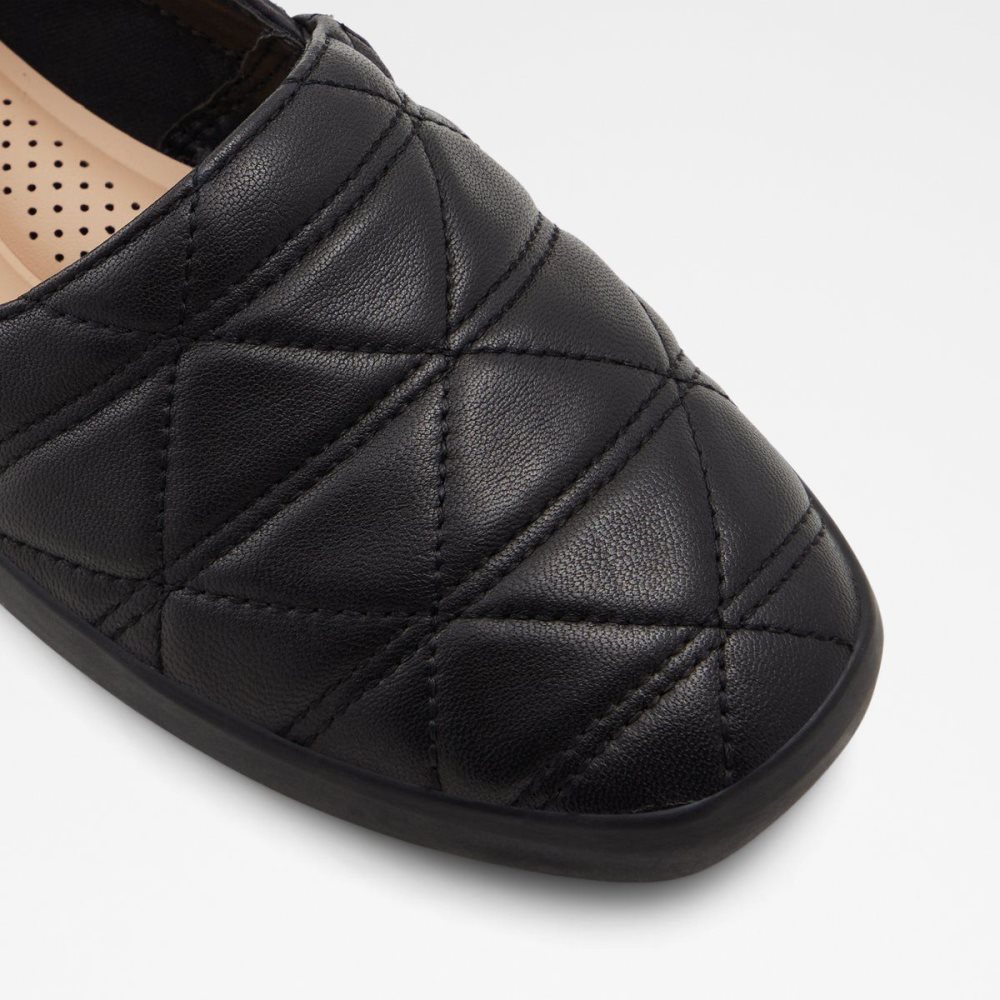 Női Aldo Quilten Slip on Loafers Fekete | 238-NXBRTC