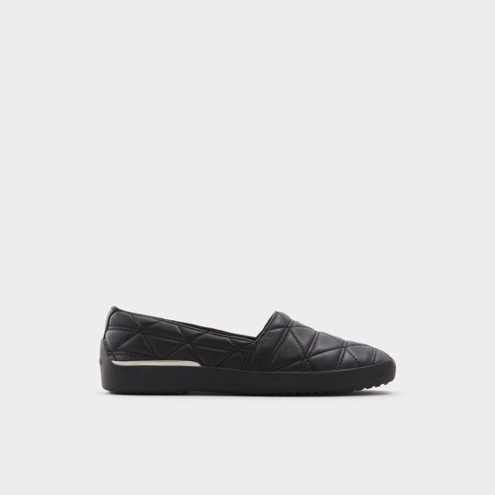 Női Aldo Quilten Slip on Loafers Fekete | 238-NXBRTC