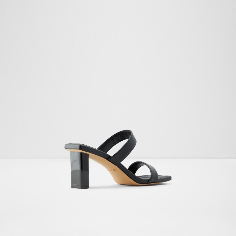 Női Aldo Ranalassi Heeled mule Blokk Sarkú Cipő Fekete | 523-AJKBTV