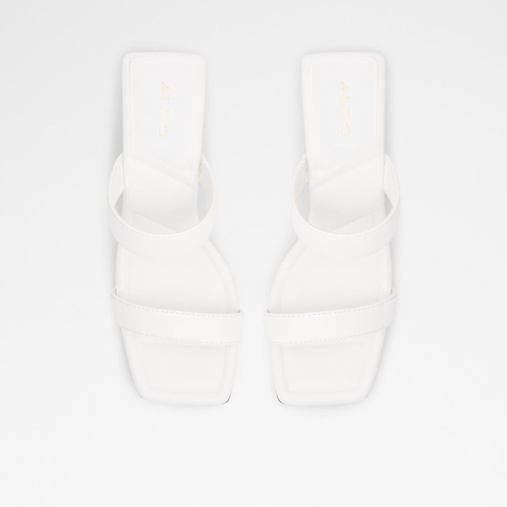 Női Aldo Ranalassi Heeled mule - Cup sole Blokk Sarkú Cipő Fehér | 689-YZJKTX