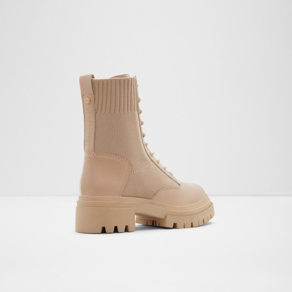 Női Aldo Reflow Combat ankle boot - Lug sole Harci bakancs Bézs | 364-RUPECX