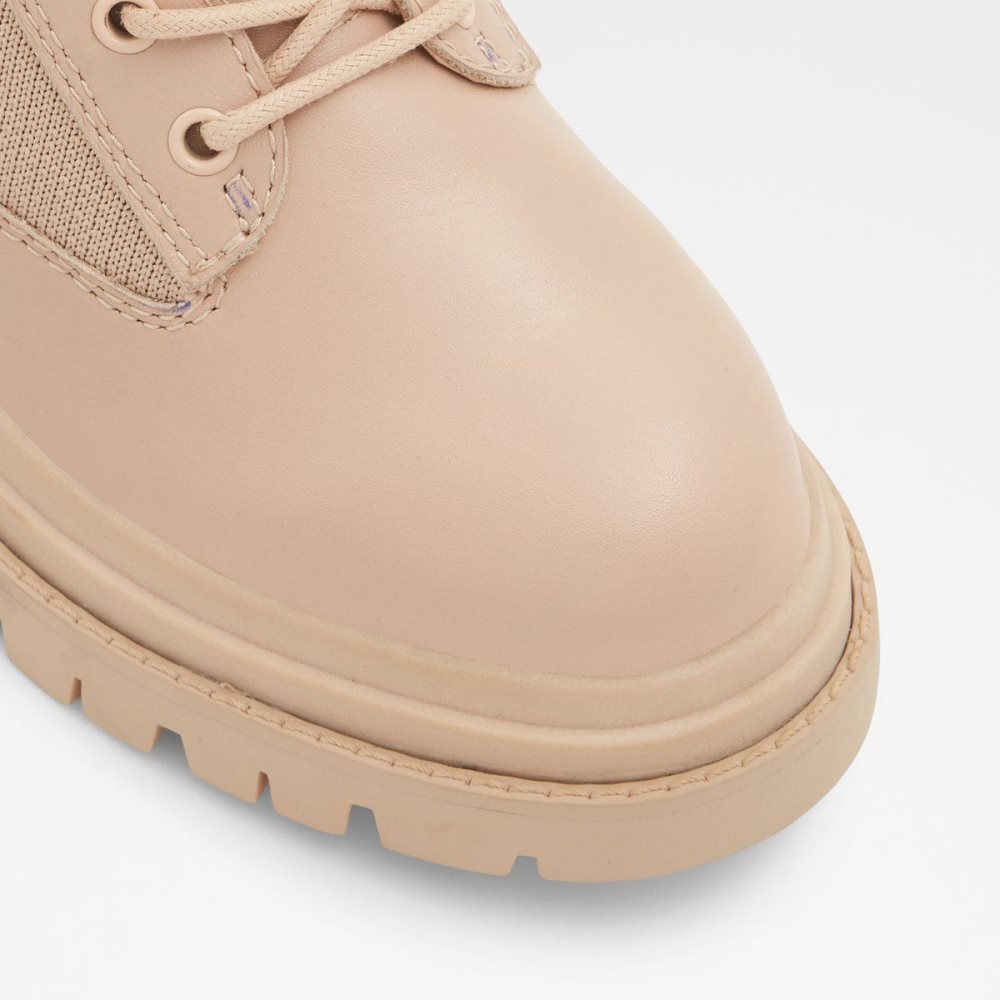 Női Aldo Reflow Combat ankle boot - Lug sole Harci bakancs Bézs | 364-RUPECX