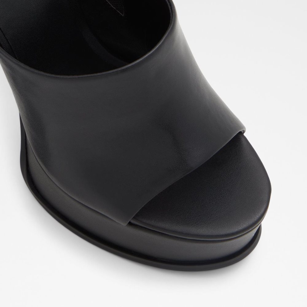 Női Aldo Savilla Heeled mule - Plateforme Platform Cipő Fekete | 135-CTDKUA