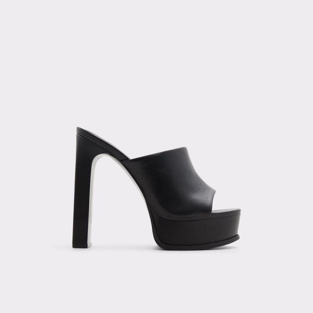 Női Aldo Savilla Heeled mule - Plateforme Platform Cipő Fekete | 135-CTDKUA
