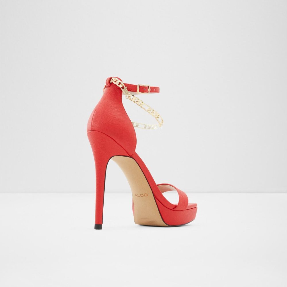 Női Aldo Scarlettchain High heel sandal - Stiletto heel Platform Cipő Piros | 127-YHJWPA