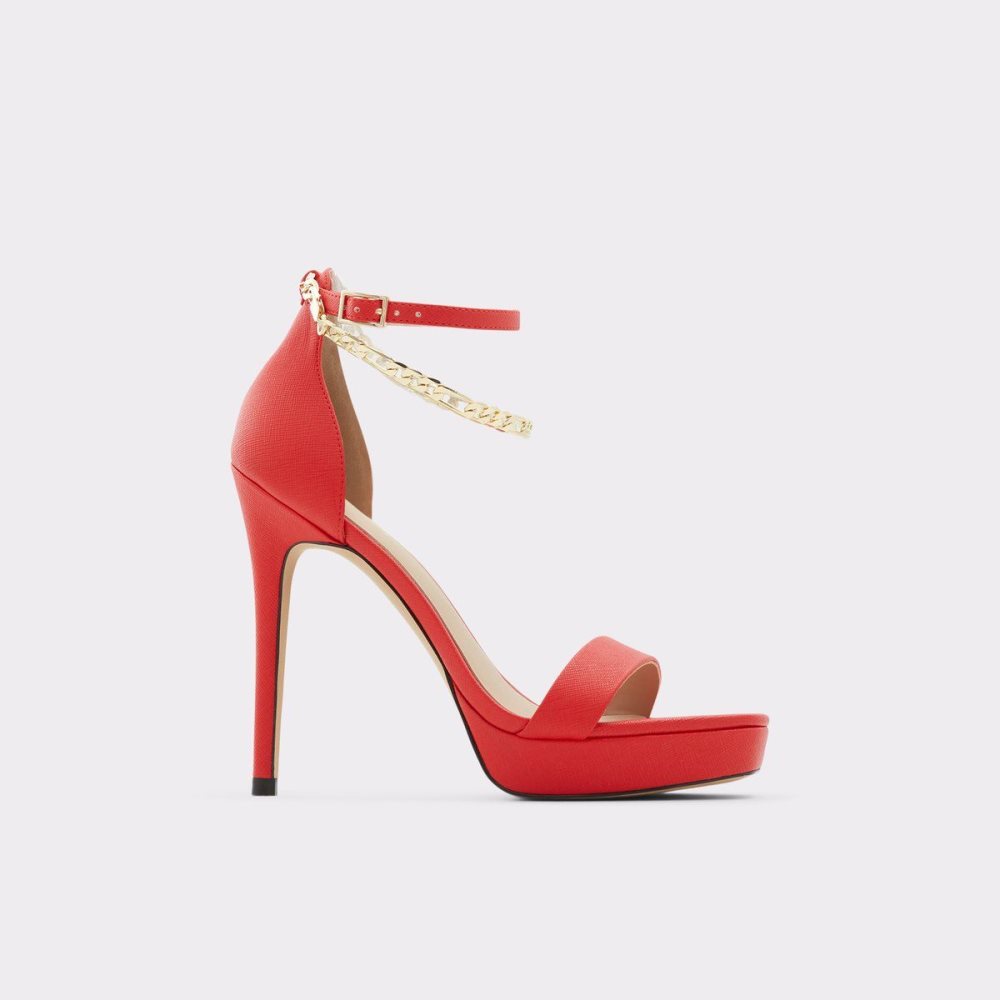 Női Aldo Scarlettchain High heel sandal - Stiletto heel Platform Cipő Piros | 127-YHJWPA