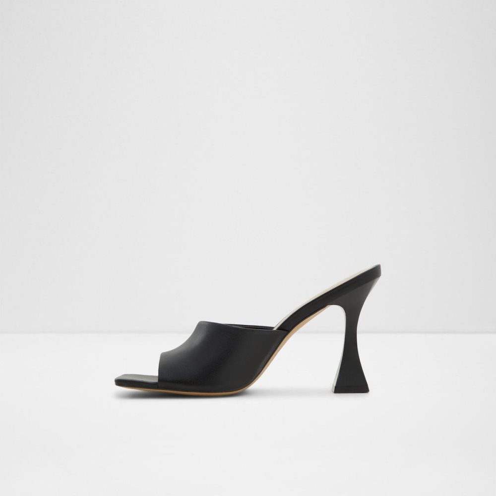 Női Aldo Selah Heeled mule Blokk Sarkú Cipő Fekete | 765-RMSATP
