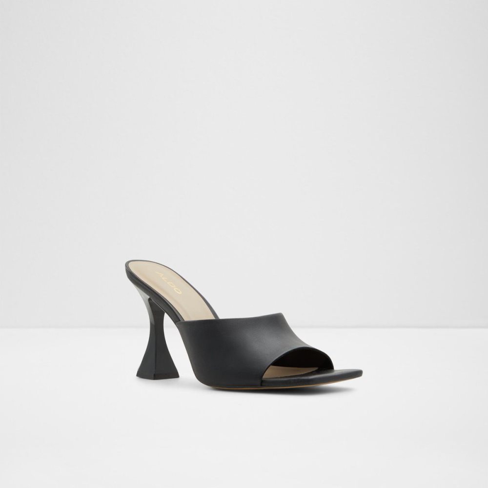 Női Aldo Selah Heeled mule Blokk Sarkú Cipő Fekete | 765-RMSATP