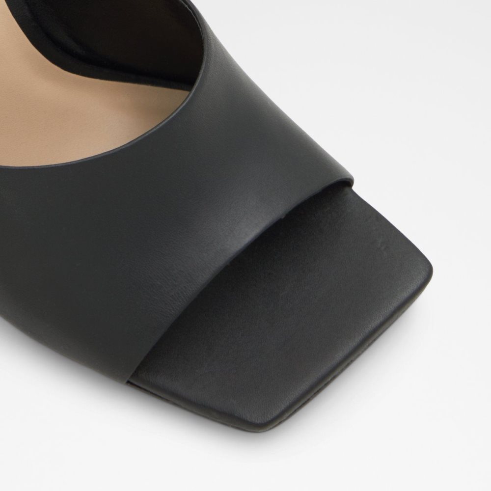 Női Aldo Selah Heeled mule Blokk Sarkú Cipő Fekete | 765-RMSATP