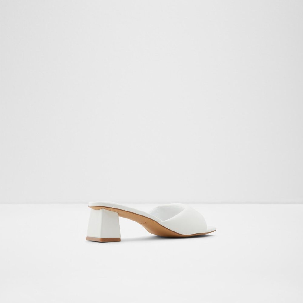 Női Aldo Simalia Heeled mule Blokk Sarkú Cipő Fehér | 981-QGHMNZ
