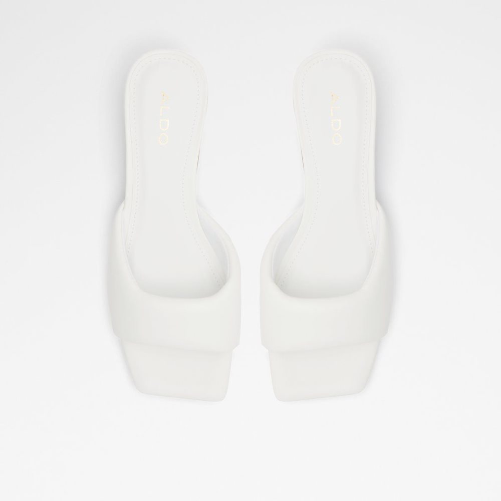 Női Aldo Simalia Heeled mule Blokk Sarkú Cipő Fehér | 981-QGHMNZ