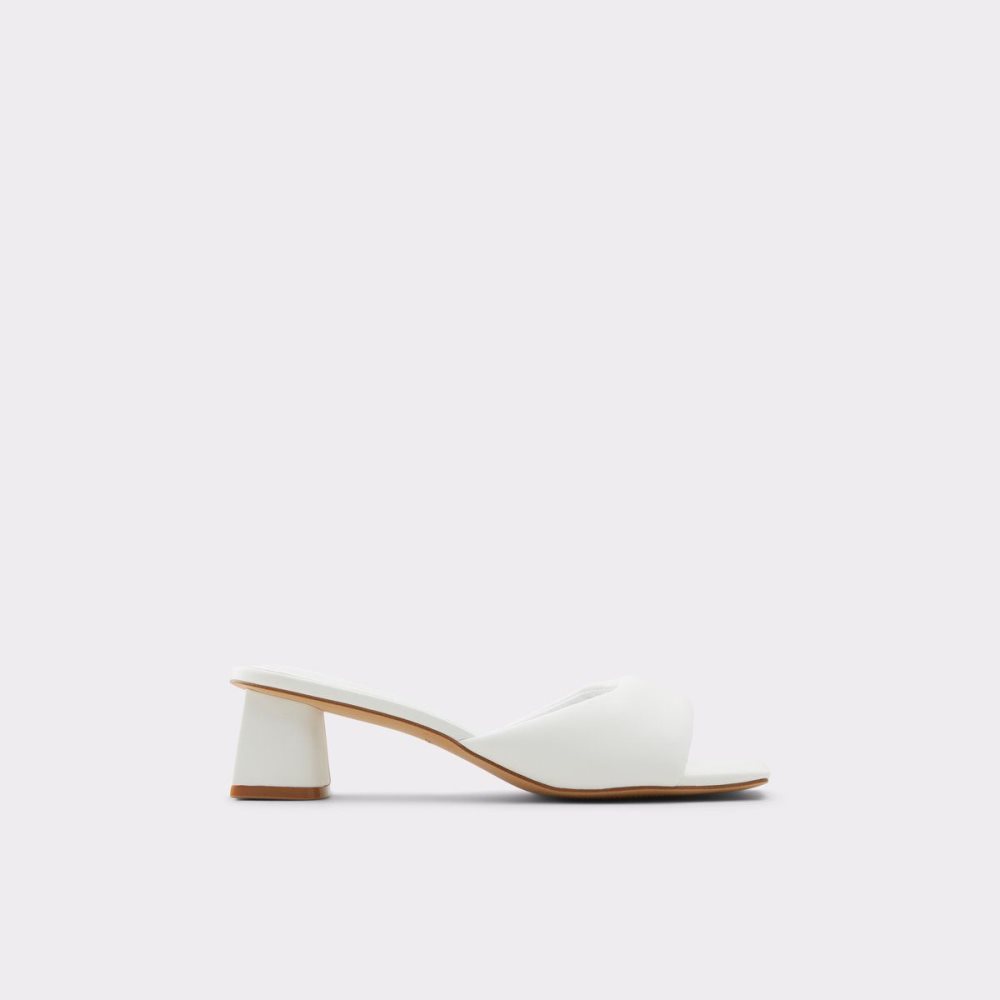 Női Aldo Simalia Heeled mule Blokk Sarkú Cipő Fehér | 981-QGHMNZ