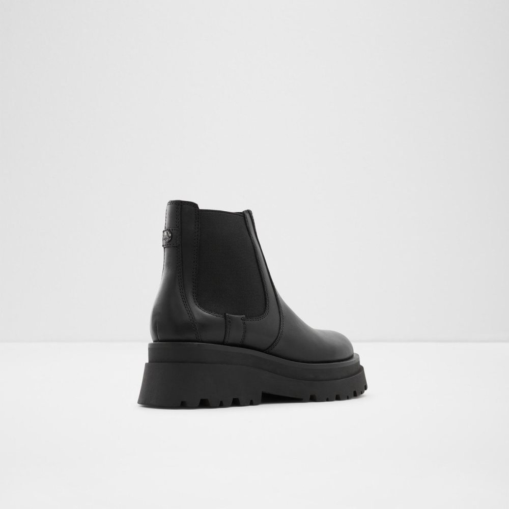 Női Aldo Stompd Chelsea boot - Lug sole Chelsea Csizma Fekete | 948-GQZNTY