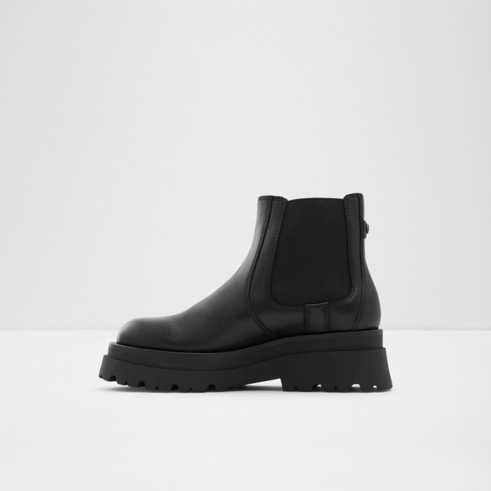 Női Aldo Stompd Chelsea boot - Lug sole Chelsea Csizma Fekete | 948-GQZNTY
