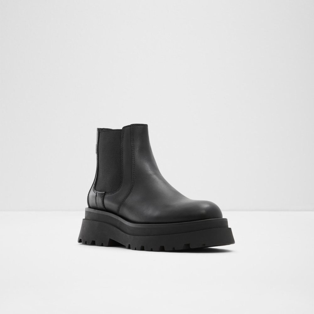Női Aldo Stompd Chelsea boot - Lug sole Chelsea Csizma Fekete | 948-GQZNTY