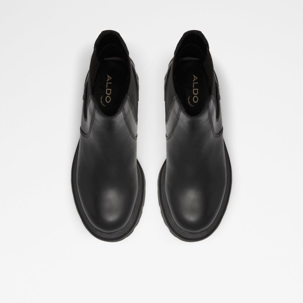 Női Aldo Stompd Chelsea boot - Lug sole Chelsea Csizma Fekete | 948-GQZNTY