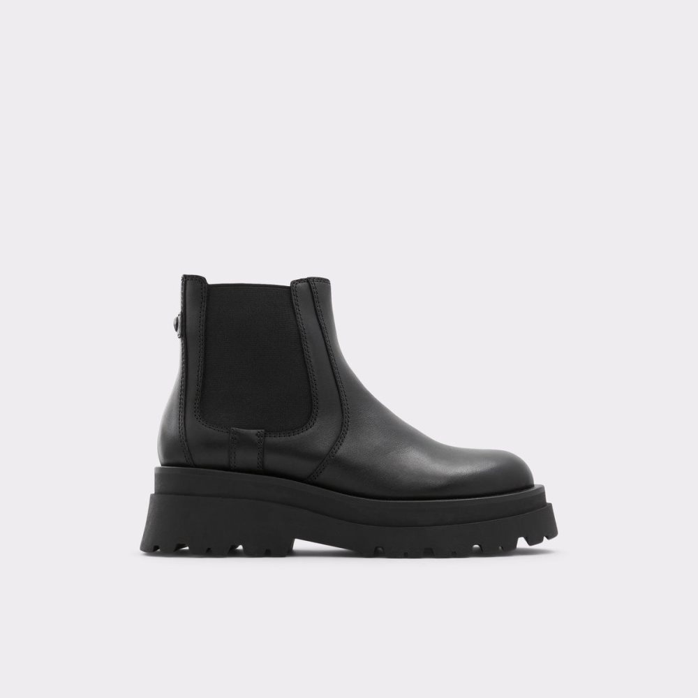 Női Aldo Stompd Chelsea boot - Lug sole Chelsea Csizma Fekete | 948-GQZNTY