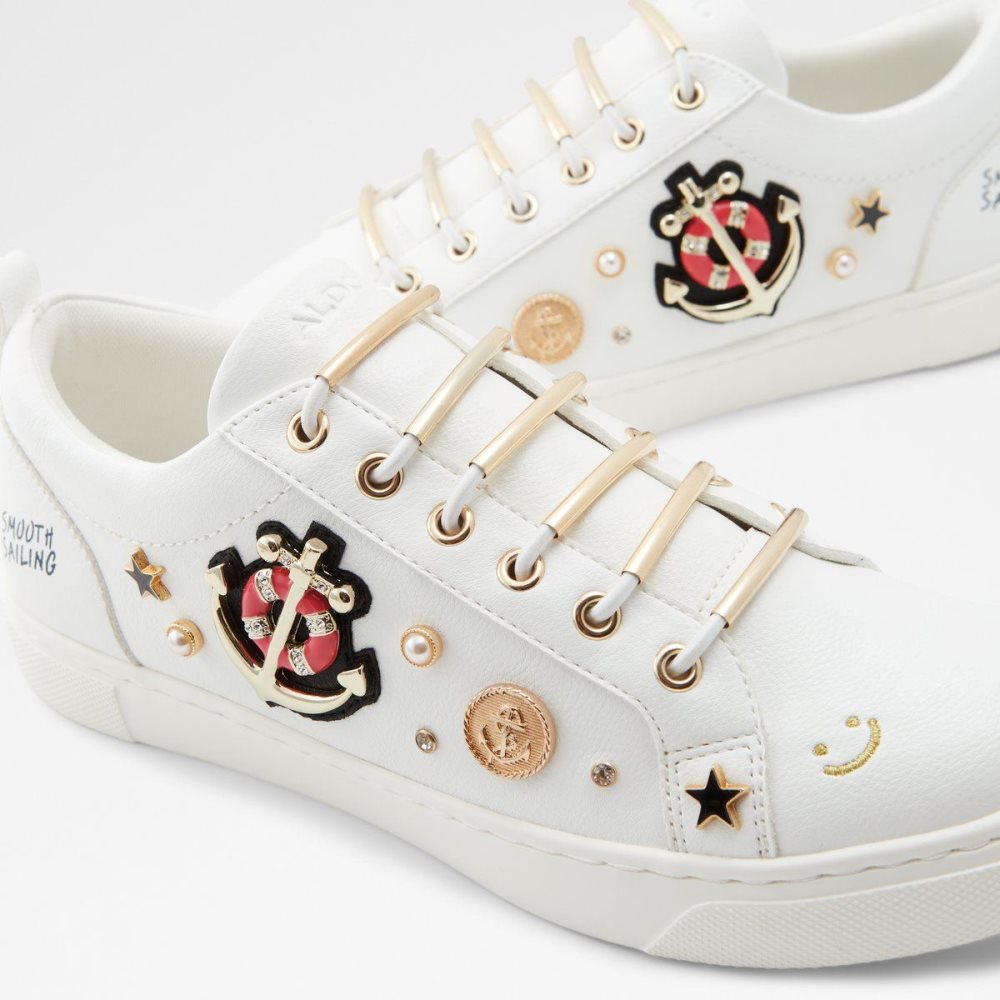 Női Aldo Talaeraen Low top sneaker Sportcipő Fehér | 836-VOEJLQ