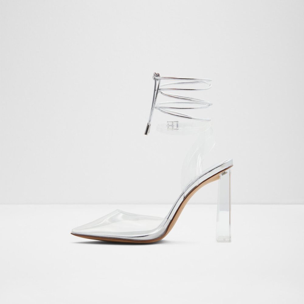 Női Aldo Tilah Strappy heeled shoe Blokk Sarkú Cipő Titán | 793-LCXRKW