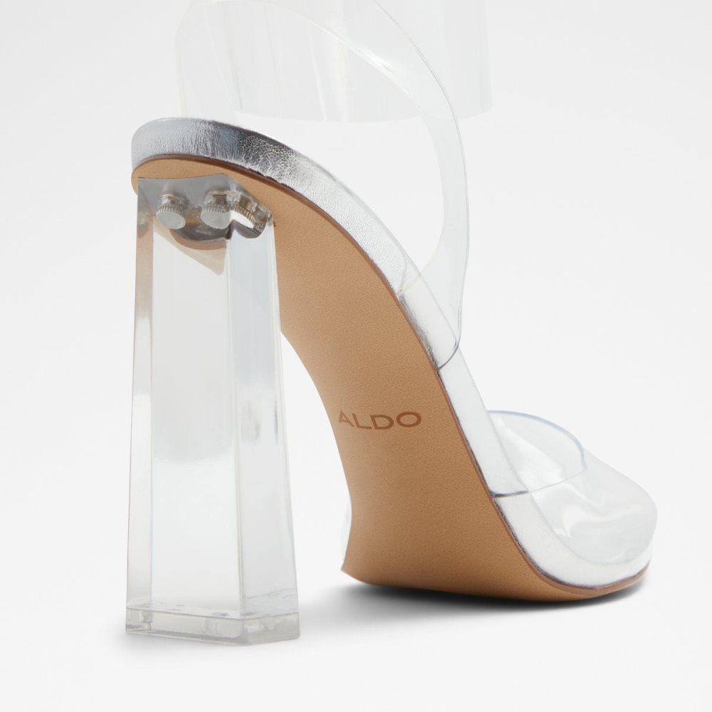 Női Aldo Tilah Strappy heeled shoe Blokk Sarkú Cipő Titán | 793-LCXRKW