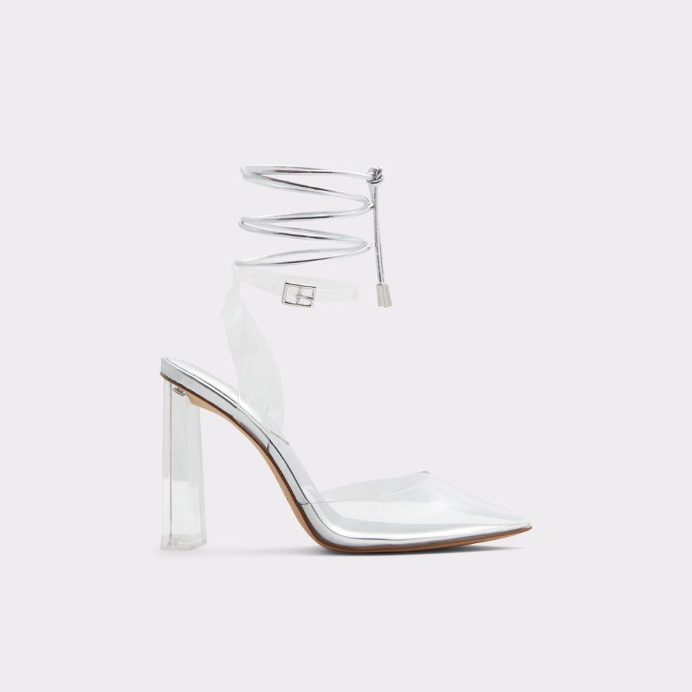 Női Aldo Tilah Strappy heeled shoe Blokk Sarkú Cipő Titán | 793-LCXRKW