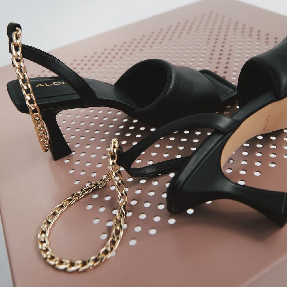 Női Aldo Tokyo High heel sandal - Stiletto heel Magassarkú Fekete | 427-HNDPJZ