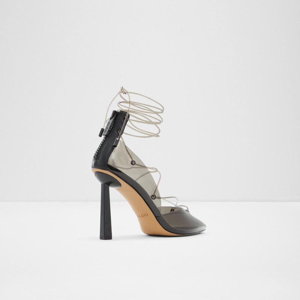 Női Aldo Uniatha Strappy heeled shoe Magassarkú Fekete | 390-RVAUOG