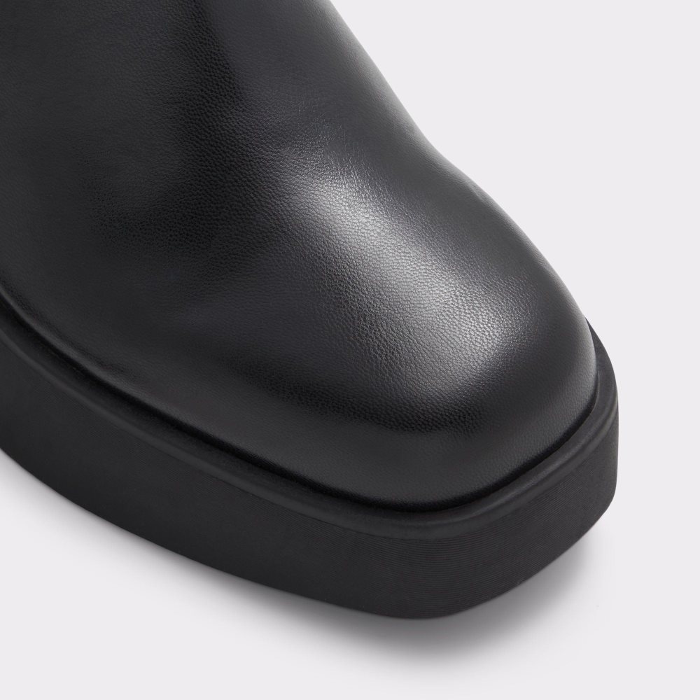 Női Aldo Upscale Over-the-knee boot - Lug sole Csizma Fekete | 079-XKQZYL