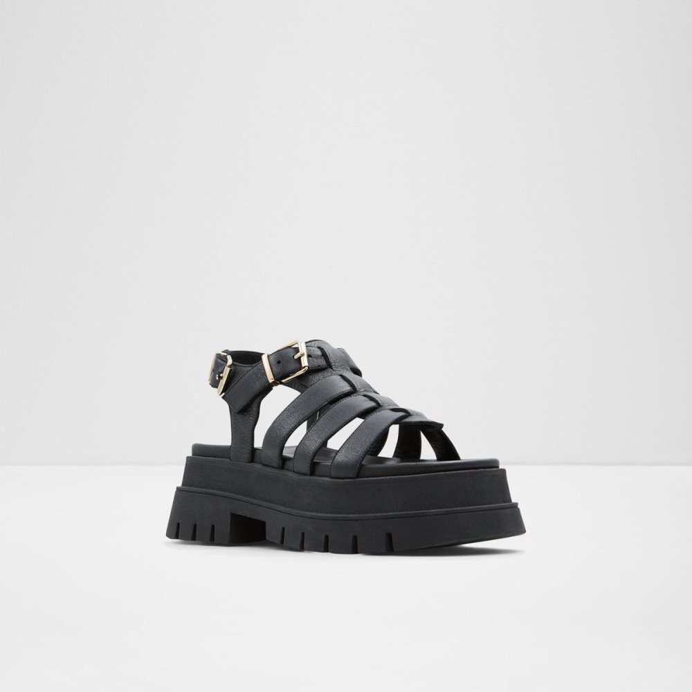 Női Aldo Velma Strappy high heel sandal - Lug sole Szandál Fekete | 358-OCQURS