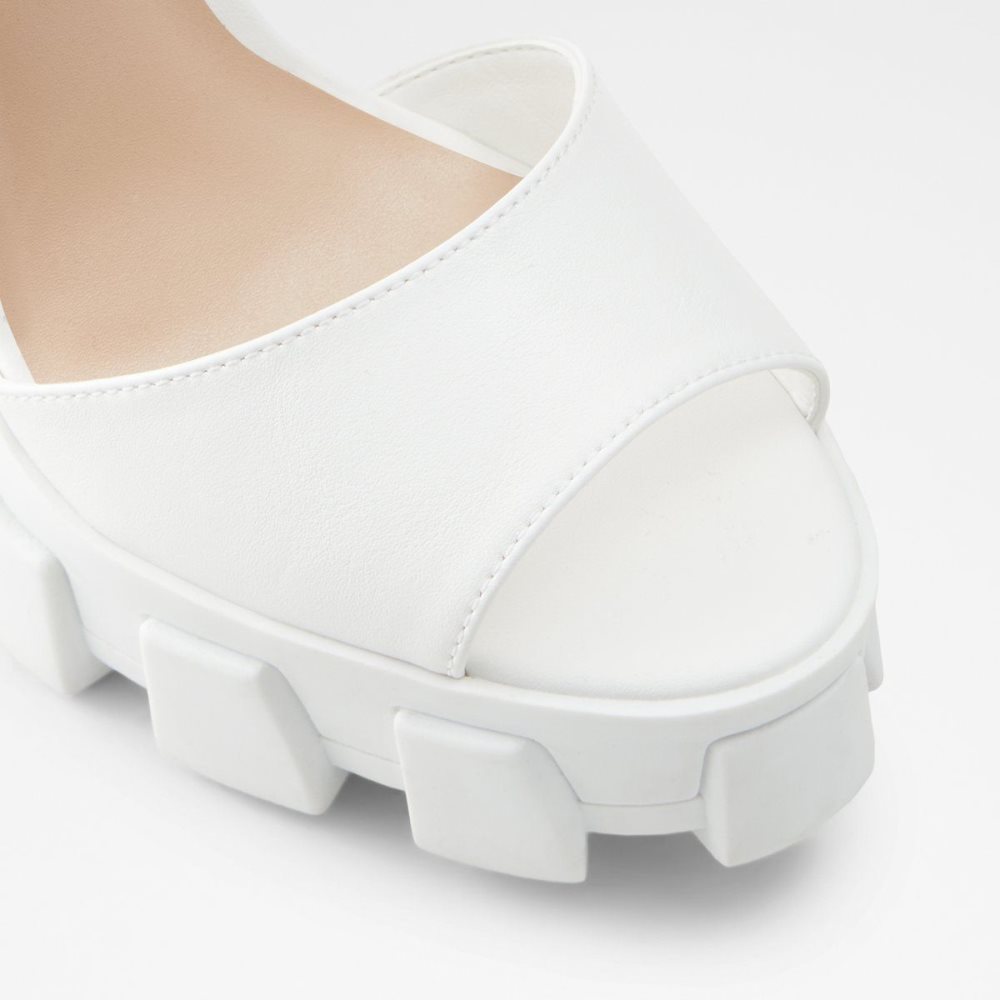 Női Aldo Verrajan High heel sandal - Block heel Platform Cipő Fehér | 017-NIQFPL