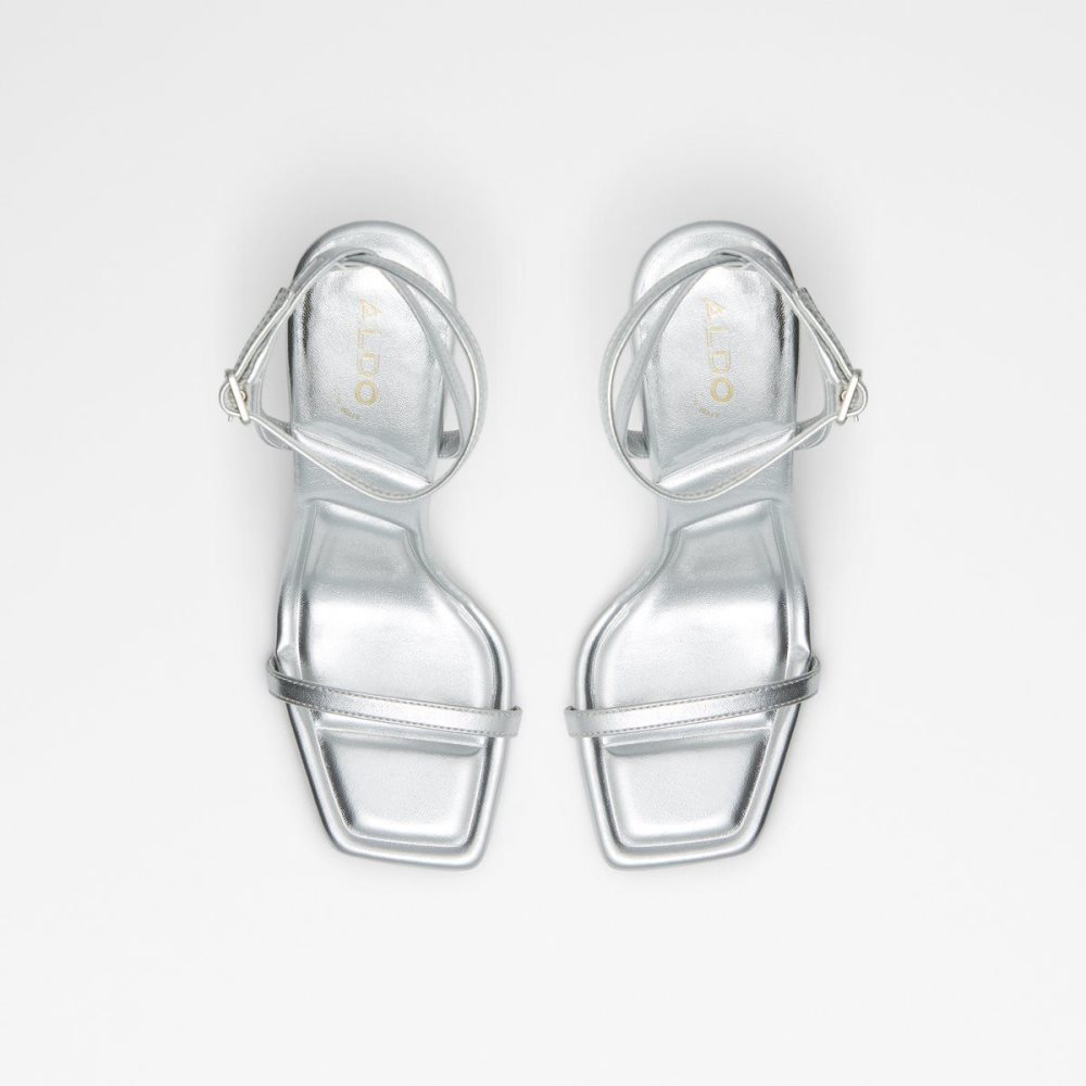 Női Aldo Vivanti Ankle strap heeled sandal Blokk Sarkú Cipő Titán | 179-OWHDIY